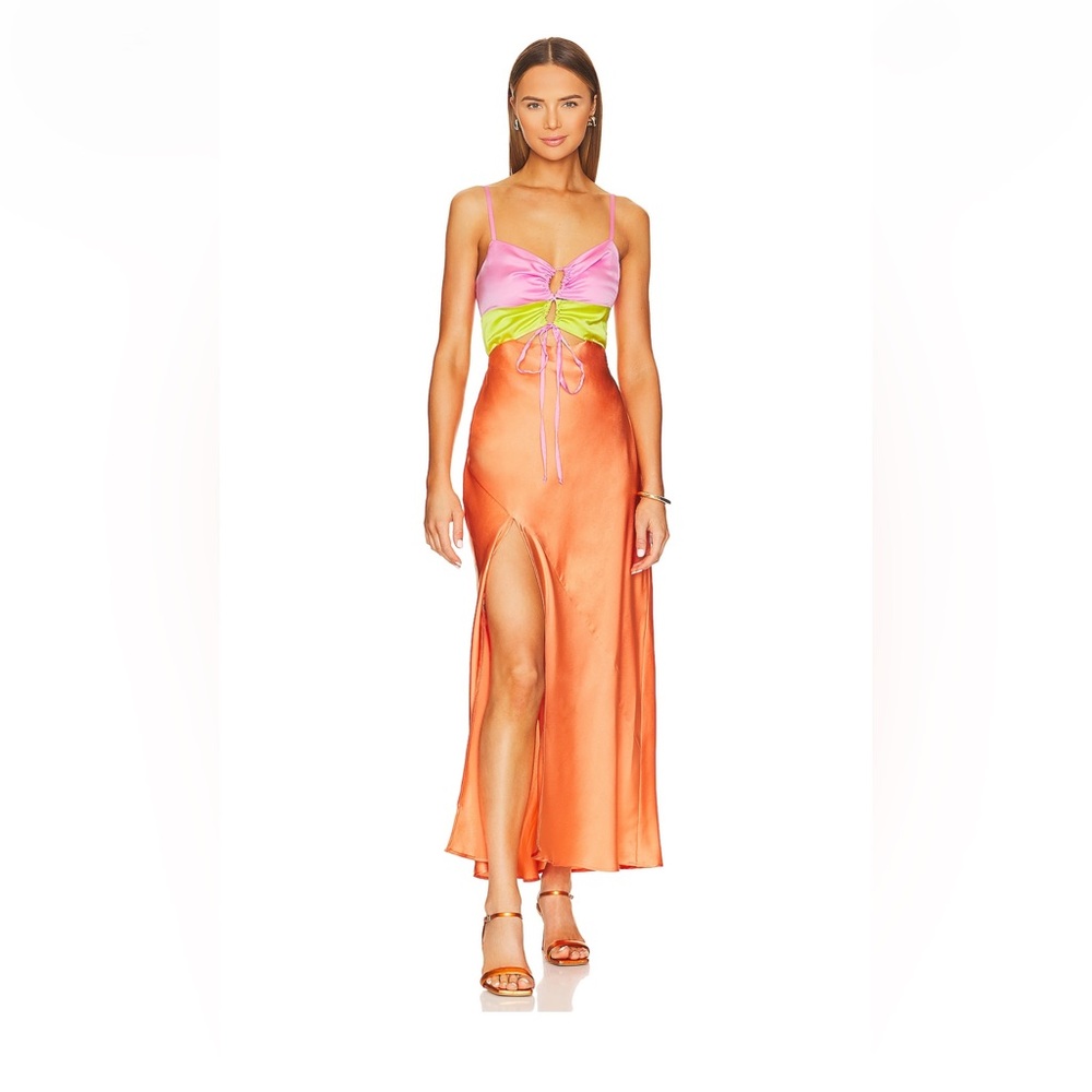 Show Me Your Mumu Calloway Cut-out Dress in Cantaloupe